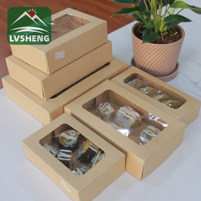 Novos produtos de Xiamen Lvsheng Factory -Sushi Togo Box con xanela clara