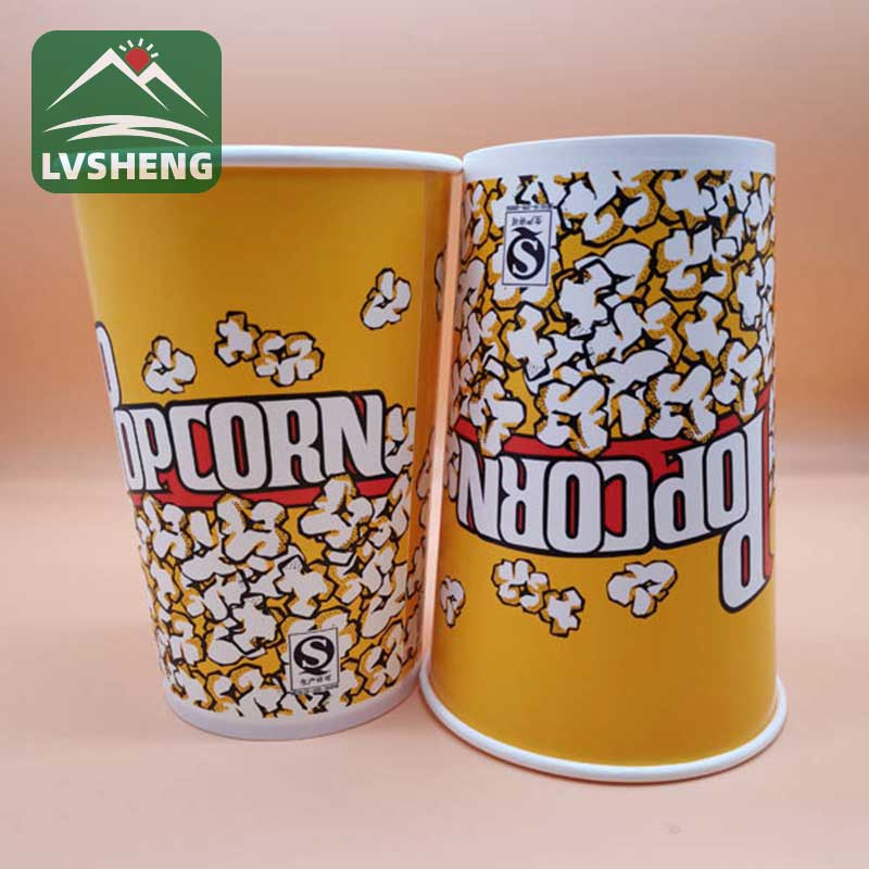 Cubo de papel de palomitas biodegradable