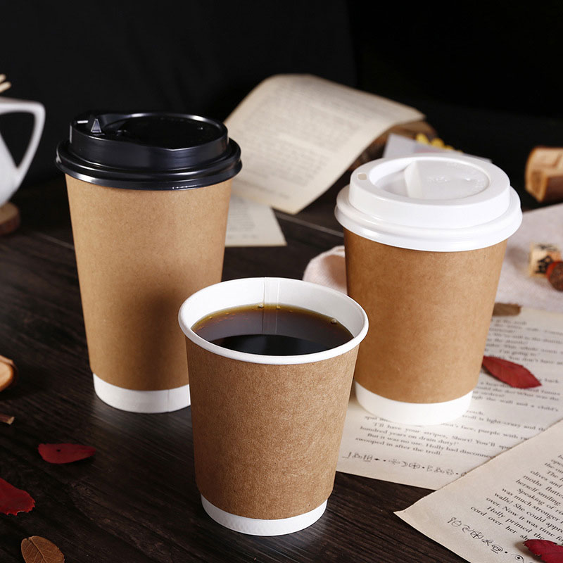 Cuncas de kraft de papel para beber quente e frío